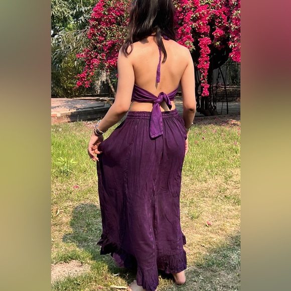 Vintage Vibe Purple Skirt and Top Set - Picture 12 of 12